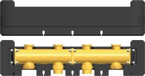 PAW Modulverteiler 2-fach DN 25 mit Isolierung 34123