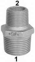 Verzinkter Red-Doppelnippel Nr. 245 3/4" x 1/2" A/A-Gewinde