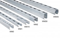 BIS RapidRail Montageschiene, verzinkt, Profil 27 x 18 mm (WM0), 1,5 Meter, 6505000