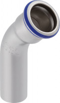 Mapress Edelstahl Bogen 22 mm 45° mit Einschubende