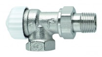 Heimeier Thermostatventil V-exakt II 1/2" Eck, umgekehrte Flussrichtung, Voreinst.