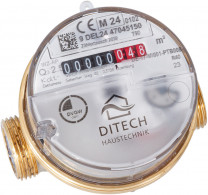 Wohnungs-Wasserzähler DN 15, Warm/Kalt, Q3 2.5, 80 mm 3/4" AG, Eichnung 2026 inclusive Eichgebühren