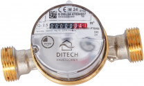 Wohnungs-Wasserzähler DN 20, Warm/Kalt, Q3 2.5, 130 mm 1" AG, Eichung 2026 inclusive Eichgebühren