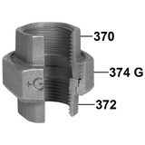 Verzinkte Verschraubung Nr. 330 1" flach dichtend I/I-Gewinde