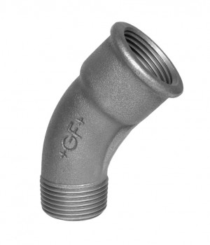 Schwarzer Bogen 3/8" lang 45° Nr. 40 I/A-Gewinde