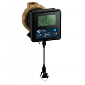 DITECH / Taconova Trinkwasser-Zirkulationspumpe 1" AG x 136 mm, mit Zeitschaltuhr DT61017