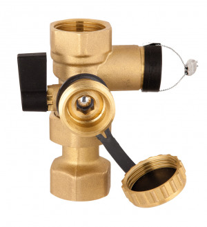 Kappenventil G3/4" x G3/4" mit KFE-Hahn