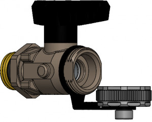 DITECH L Trinkwasser KFE-Kugelhahn Neu 1/2", ohne Schlauchverschraubung DVGW