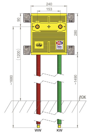 MHS Duschbox Aufputz DUU/240-I Unibox, Viega Raxofix 16 mm