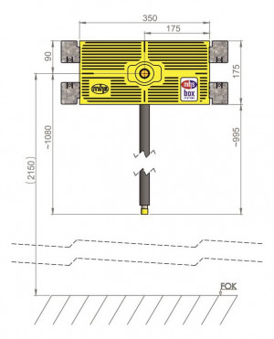 MHS Kopfbrause KBU-I Unibox, Viega Raxofix 16 mm, Bauhülse