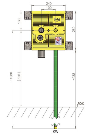 MHS Waschmaschinenbox Unibox WMU WMU-I-VR, Viega Raxofix 16 mm