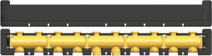 PAW Modulverteiler DN 32, 11/4" isoliert MV 5, 5-fach, 1375 mm, erweiterbar 37153