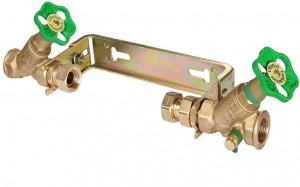 Schlösser Wasserzähler-Einbaugarnitur 2210 1" Qn 2,5, verstellbar, verzinkt, waagerecht