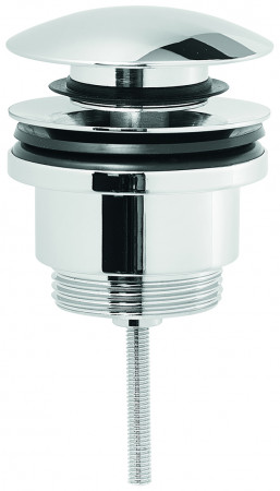 Ablaufventil 1 1/4" Push/Open Funktion für Becken mit Überlauf, chrom