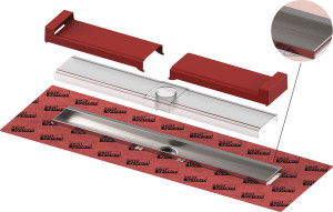 DIANA/TECE M100 Duschrinne Wandausführung 1200mm inklusive Seal Dichtmanschette