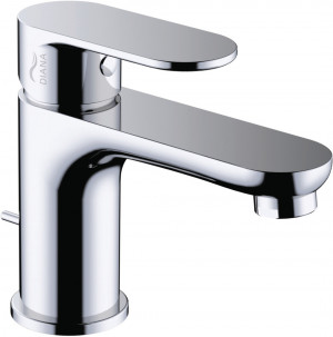 DIANA Waschtischmischer Serie O200 Neu Höhe 75mm, mit Ablaufgarnitur chrom