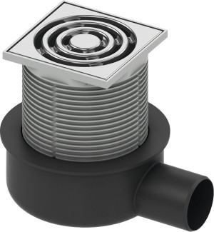 DITECH/TECE Ablaufset superflach Höhe 66 mm waagerecht, DN50