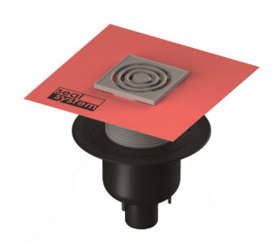 DITECH/TECE Ablaufset Höhe 161 mm senkrecht DN50 mit Seal Dichtmanschette
