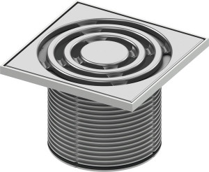 DITECH/TECE Rostrahmen Kunststoff 150x150mm, mit Designrost
