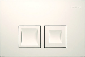 Geberit DELTA35 Betätigungsplatte für 2-Mengen-Spülung eckig/weiß