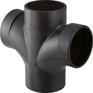 GEBERIT-db20-Doppel-Abzweig DN 100 mm, AD 110/110 mm, 88,5°