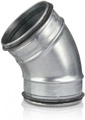Wickelfalz Spiro-S-Bogen 45°, mit Dichtungen DN 160, gepresst