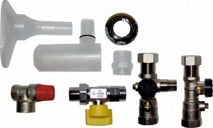 WOLF Anschluss-Set Gasthermen AP inklusive KFE-Hahn und thermischer Sicherung 2072346