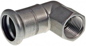 XPress Edelstahl 304 Übergangswinkel 15 mm x 1/2 IG XPress Edelstahl 304 Übergangswinkel 15 mm x 1/2 IG