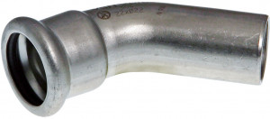 XPress Edelstahl 304 Bogen 76,1 mm 45° I/A