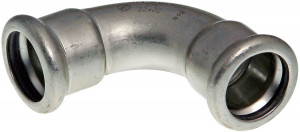 XPress Edelstahl 304 Bogen 76,1 mm 90° I/I