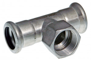 XPress Edelstahl 304 T-Stück 15 x 1/2 IG x 15 mm XPress Edelstahl 304 T-Stück 15 x 1/2 IG x 15 mm