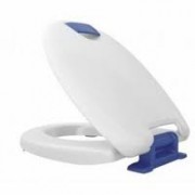 Haromed Barrierefreier WC-Sitz mit SoftClose, Griffe blau, Nr. N2 A