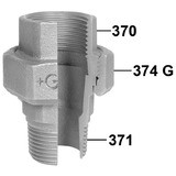 Verzinkte Verschraubung Nr. 331 3/8" flach dichtend I/A-Gewinde