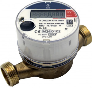 DELTAMESS / DITECH Aufputzwasserzähler kalt/warm T90 smart i OMS G¾ x 110 - 2,5 m³/h DT2861110