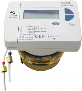 DELTAMESS / DITECH Kapselwärmezähler AMS Funk-Neu MK Allmess EAT, OMS Qp 1,5 m3/h DT581115