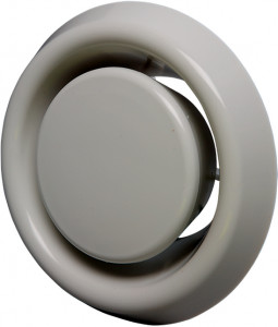 MELTEM Tellerventil Abluft M-WRG-II TVA-2, DN 100, weiß RAL9016, 200131