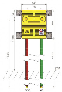 MHS Badewanne/Duschbox Aufputz Unibox BWDUU BWU/240-I-VR, VI Raxofix 16 mm