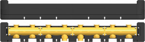 PAW Modulverteiler DN 25, 1", isoliert MV 4, 4-fach, 1125 mm, erweiterbar 34143