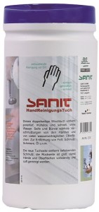 SANIT Handreinigungstücher (70 Stück/Dose)