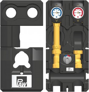 PAW K32 Pumpengruppe Heizkreis, DN 20, 3-Wege-Mischer, ohne Pumpe, mit Stellmotor Nr. 32053M