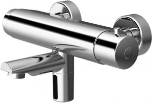 CONTI Lino Wandarmatur Aufputz W35 mit IR-Sensor, Thermostat chrom, Ausladung 200 mm 110.305.11