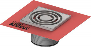 DITECH/TECE Rostrahmen Kunststoff 15cm m Designrost und Seal Dichtmanschette