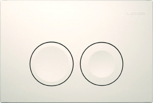 Geberit DELTA25 Betätigungsplatte  für 2-Mengen-Spülung rund/weiß