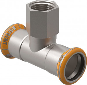 Geberit Mapress Therm T-Stück 88,9 x 3/4" x 88,9 mm mit Innengewinde