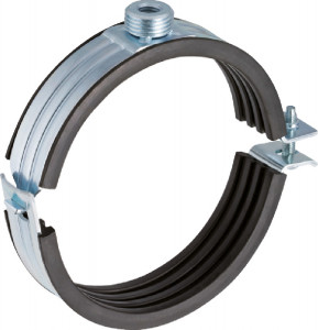 GEBERIT-db20-Rohrschelle gedämmt, mit Gewindemuffe 10 x 1/2" DN 125 mm, AD 135 mm