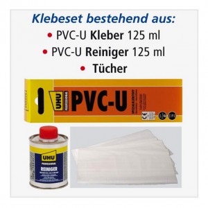 AIRFIT Klebe-Set PVC-U Kleber und Reiniger á 125 ml, Tücher, Modell 10000KS