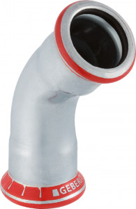 Mapress C-Stahl Bogen 76,1 mm 45° 2-Muffen