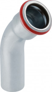 Mapress C-Stahl Bogen 108 mm 45° mit Einschubende