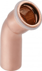 Mapress Kupfer Bogen 108 mm 45° mit Einschubende 60713