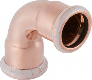 Mapress Kupfer Bogen 108 mm 90° 2-Muffen 60113